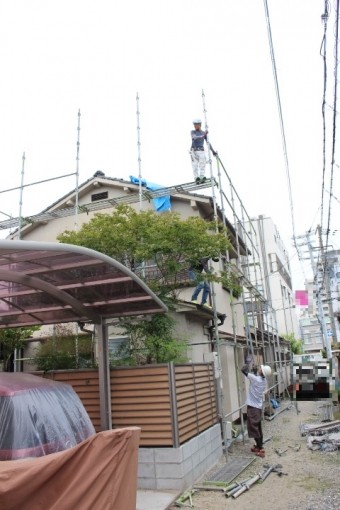 尼崎市仮設足場設置6