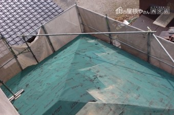 尼崎瓦屋根葺き替え7