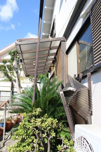 木製テラス修理下見2