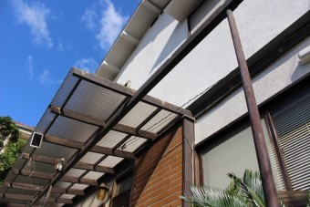 木製テラス修理下見2