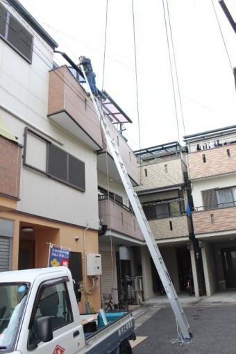 尼崎市3階テラス屋根3