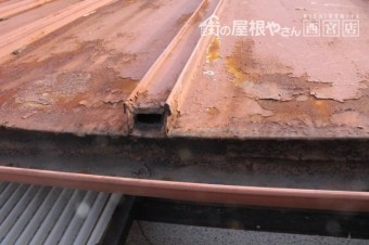 金属板瓦棒葺き