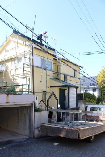 仮設足場解体3