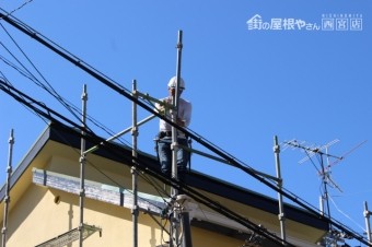 仮設足場解体4