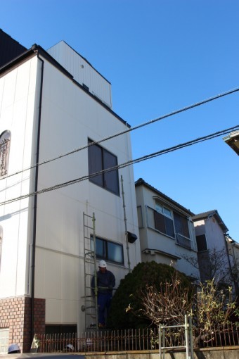 仮設足場設置1
