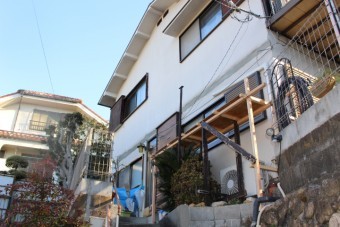 テラス修理中3