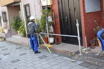 仮設足場設置2