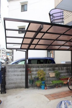 尼崎市カーポート屋根修理1