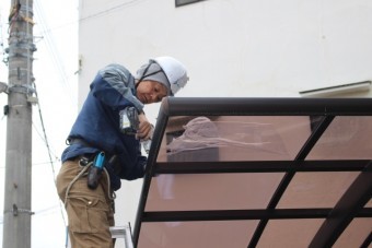尼崎市カーポート屋根修理7
