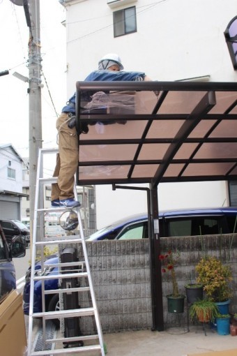 尼崎市カーポート屋根修理6