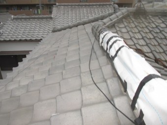 尼崎市瓦屋根棟修理1