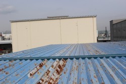 工場屋根塗装施工前2