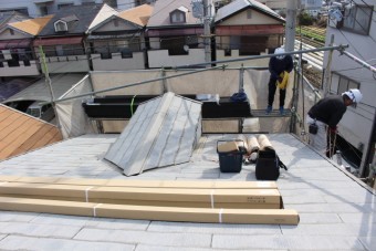 尼崎市屋根カバー工事6