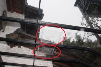 テラス屋根穴あき修理3