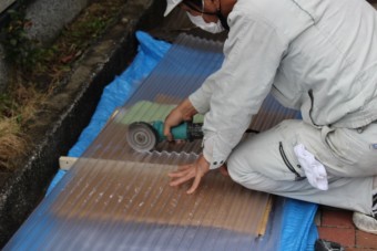 2Fベランダ屋根波板修理7
