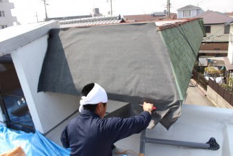 伊丹市雨漏り修理中4