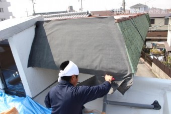 伊丹市雨漏り修理中4
