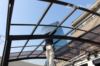 車庫の屋根修理4