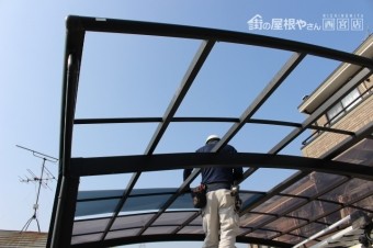 車庫の屋根修理5