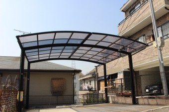 車庫の屋根修理施工後