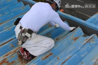工場屋根塗装工事3