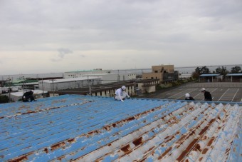 工場屋根塗装工事2