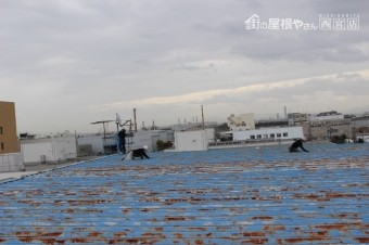 工場屋根塗装工事8