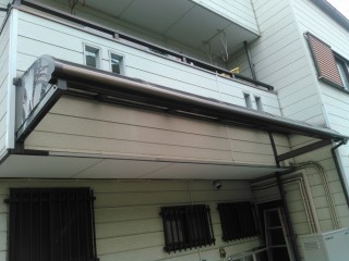 アルミひさし屋根修理後