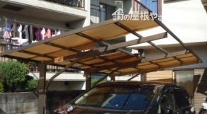 カーポート屋根材破損