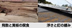 貫板腐食 釘の浮