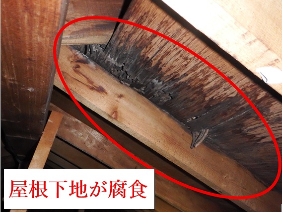 屋根下地腐食