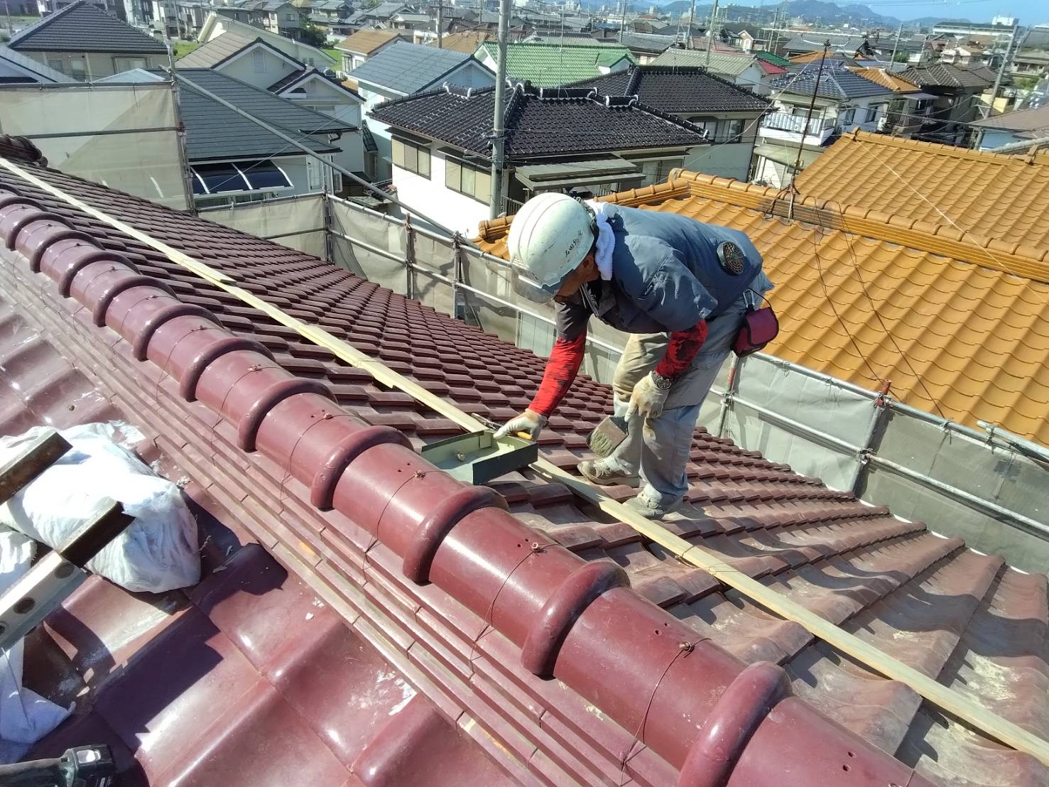 和瓦(釉薬瓦)雨漏り修理