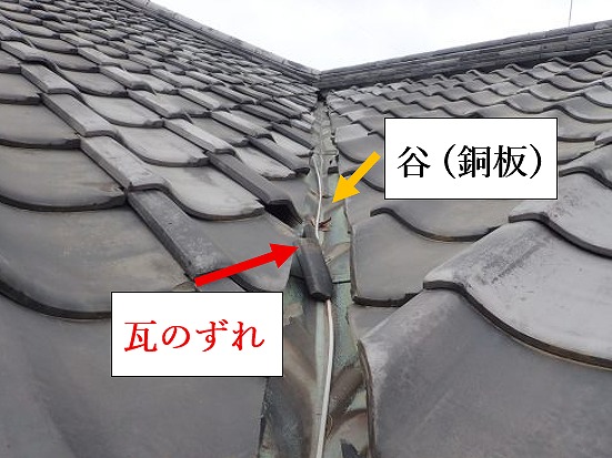 瓦のずれ