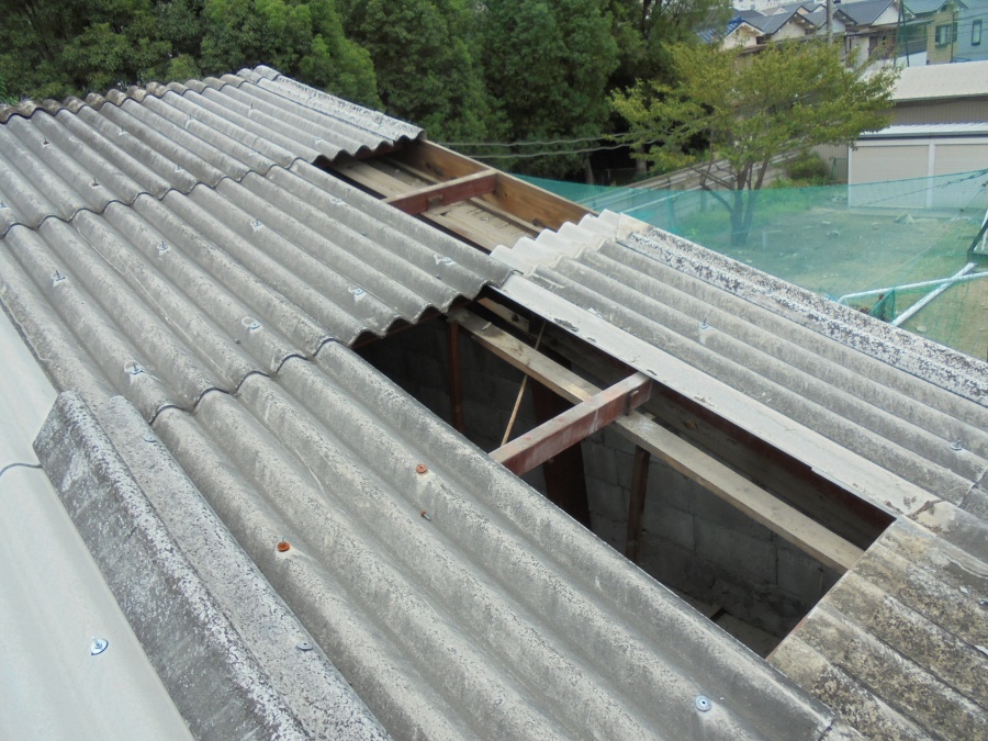 スレート屋根修理４