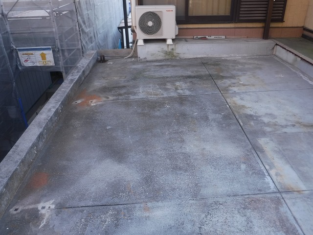 撤去後のベランダ全体