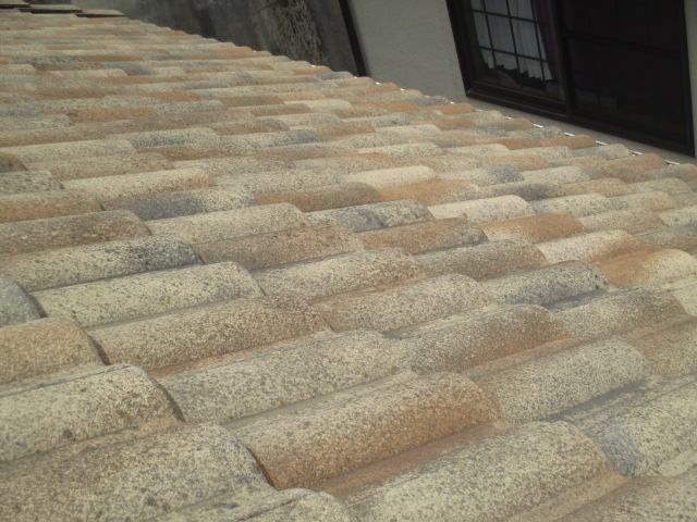 西宮市屋根材で使用しているモニエル瓦全体