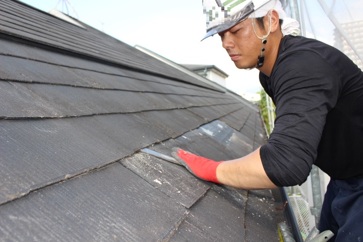 スレート屋根修理１