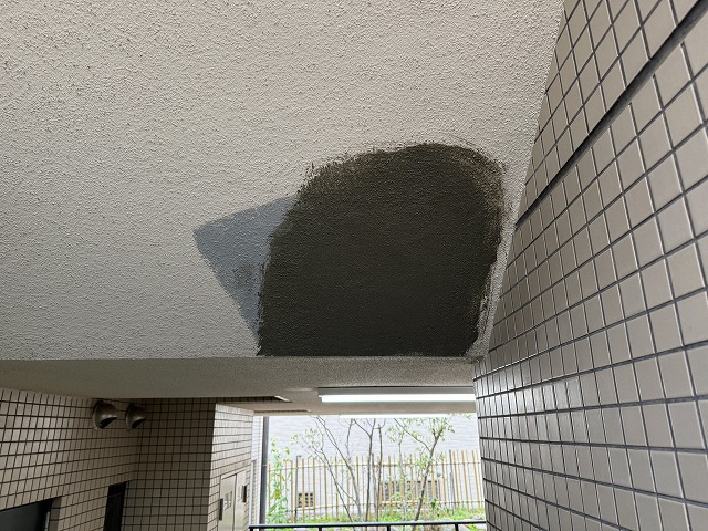 左官補修後の天井