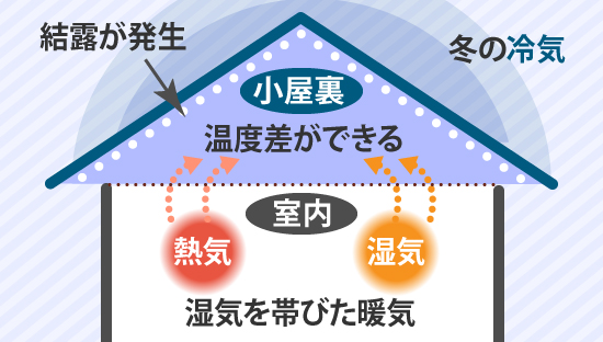 西宮市｜小屋裏の湿気・結露リスクとは？放置でカビ・木材腐食・電気代増の恐れも